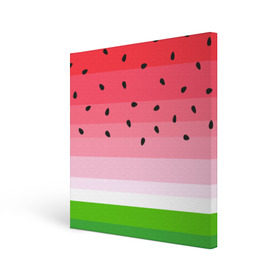 Холст квадратный с принтом Арбузик в Екатеринбурге, 100% ПВХ |  | pattern | trend | арбуз | зеленый | косточки | красный | мода | патерн | паттерн | розовый | текстура | тренд | фрукт | ягода