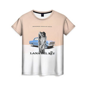Женская футболка 3D с принтом Lana Del Rey в Екатеринбурге, 100% полиэфир ( синтетическое хлопкоподобное полотно) | прямой крой, круглый вырез горловины, длина до линии бедер | 
