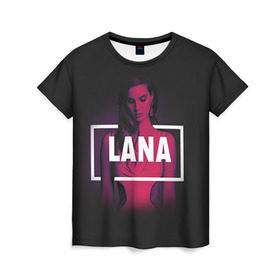 Женская футболка 3D с принтом Lana Del Rey в Екатеринбурге, 100% полиэфир ( синтетическое хлопкоподобное полотно) | прямой крой, круглый вырез горловины, длина до линии бедер | lana del rey | лана дель рей