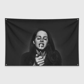 Флаг-баннер с принтом Lana Del Rey в Екатеринбурге, 100% полиэстер | размер 67 х 109 см, плотность ткани — 95 г/м2; по краям флага есть четыре люверса для крепления | lana del rey | лана дель рей