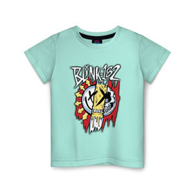Детская футболка хлопок с принтом MIXED UP Blink-182 в Екатеринбурге, 100% хлопок | круглый вырез горловины, полуприлегающий силуэт, длина до линии бедер | 3 | mixed | rock | музыка | рок | череп