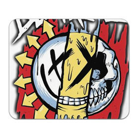 Коврик прямоугольный с принтом MIXED UP Blink-182 в Екатеринбурге, натуральный каучук | размер 230 х 185 мм; запечатка лицевой стороны | 3 | mixed | rock | музыка | рок | череп
