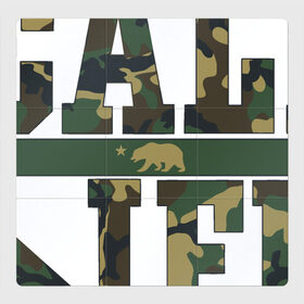 Магнитный плакат 3Х3 с принтом California Life в Екатеринбурге, Полимерный материал с магнитным слоем | 9 деталей размером 9*9 см | america | california | hollywood | usa | америка | голливуд | калифорния | камуфляж | лос анджелес | медведь | патриот | солдат | сша | турист