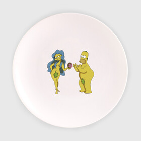 Тарелка с принтом Симпсоны в Екатеринбурге, фарфор | диаметр - 210 мм
диаметр для нанесения принта - 120 мм | Тематика изображения на принте: bart | homer | love | simpsons | адам | барт | гомер | ева | любовь | мульт | мультфильм | пончик | симпсоны