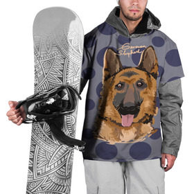 Накидка на куртку 3D с принтом Немецкая овчарка в Екатеринбурге, 100% полиэстер |  | animal | dog | german shepherd | pet | puppy | арт | животные | немец | овчарка | пес | собака