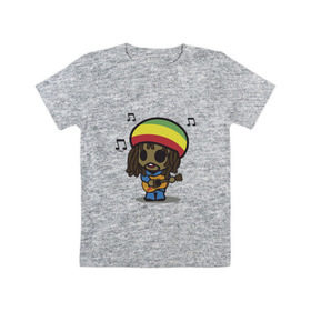 Детская футболка хлопок с принтом Reggae в Екатеринбурге, 100% хлопок | круглый вырез горловины, полуприлегающий силуэт, длина до линии бедер | Тематика изображения на принте: bob marley | боб марли
