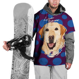 Накидка на куртку 3D с принтом Лабрадор Ретривер в Екатеринбурге, 100% полиэстер |  | animal | dog | labrador retriever | pet | puppy | арт | животные | лабрадор | пес | собаки