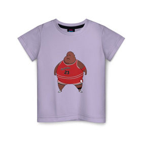 Детская футболка хлопок с принтом Fat Jordan в Екатеринбурге, 100% хлопок | круглый вырез горловины, полуприлегающий силуэт, длина до линии бедер | basketball | bulls | chicago | jordan | michael | nba | sport | баскетбол | буллс | джордан | майкл | нба | спорт | чикаго