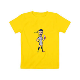 Детская футболка хлопок с принтом Буффон в Екатеринбурге, 100% хлопок | круглый вырез горловины, полуприлегающий силуэт, длина до линии бедер | buffon | football | juventus | италия | ювентус