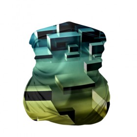 Бандана-труба 3D с принтом Плавающие кубы в Екатеринбурге, 100% полиэстер, ткань с особыми свойствами — Activecool | плотность 150‒180 г/м2; хорошо тянется, но сохраняет форму | abstract | abstraction | block | tessera | абстракция | кубики | текстура