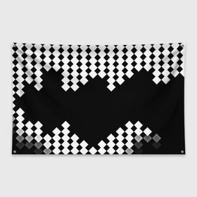 Флаг-баннер с принтом Шахматная клетка в Екатеринбурге, 100% полиэстер | размер 67 х 109 см, плотность ткани — 95 г/м2; по краям флага есть четыре люверса для крепления | abstract | abstraction | block | tessera | абстракция | клетка | кубики | текстура