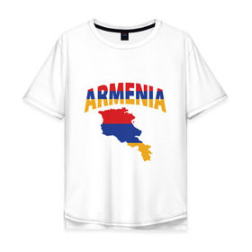 Мужская футболка хлопок Oversize с принтом Армения в Екатеринбурге, 100% хлопок | свободный крой, круглый ворот, “спинка” длиннее передней части | armenia | азия | арарат | армения | армяне | армянин | кавказ | коньяк | патриот | страна