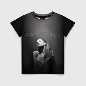 Детская футболка 3D с принтом Ariana Grande в Екатеринбурге, 100% гипоаллергенный полиэфир | прямой крой, круглый вырез горловины, длина до линии бедер, чуть спущенное плечо, ткань немного тянется | ariana grande