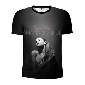 Мужская футболка 3D спортивная с принтом Ariana Grande в Екатеринбурге, 100% полиэстер с улучшенными характеристиками | приталенный силуэт, круглая горловина, широкие плечи, сужается к линии бедра | Тематика изображения на принте: ariana grande