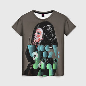 Женская футболка 3D с принтом Bjork в Екатеринбурге, 100% полиэфир ( синтетическое хлопкоподобное полотно) | прямой крой, круглый вырез горловины, длина до линии бедер | bjork | бьёрк | бьорк
