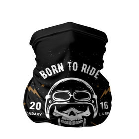 Бандана-труба 3D с принтом Born to ride в Екатеринбурге, 100% полиэстер, ткань с особыми свойствами — Activecool | плотность 150‒180 г/м2; хорошо тянется, но сохраняет форму | Тематика изображения на принте: bike | black background | born to ride | helmet | lightning | logo | motorcycle | ride | road | skull | speed | stars | travel | байк | велоси | дорога | езда | звезды | логотип | молния | мотоцикл | очки | путешествия | рожден для езды | скорос