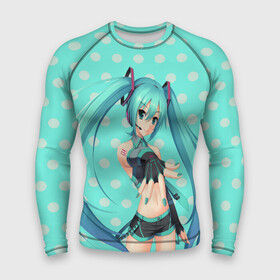 Мужской рашгард 3D с принтом Рисованная Miku Hatsune в Екатеринбурге,  |  | anime | hatsune miku | vokaloid | аниме | арт | вокалоид | девyшка | хатсуне мику