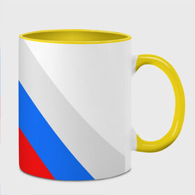 Кружка 3D с принтом Россия в Екатеринбурге, керамика | ёмкость 330 мл | russia | флаг