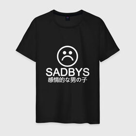 Мужская футболка хлопок с принтом Sad Boys (Logo) в Екатеринбурге, 100% хлопок | прямой крой, круглый вырез горловины, длина до линии бедер, слегка спущенное плечо. | boy | boys | logo | sad