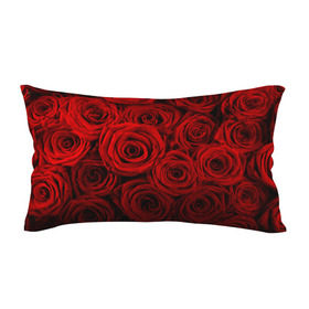 Подушка 3D антистресс с принтом Красные розы в Екатеринбурге, наволочка — 100% полиэстер, наполнитель — вспененный полистирол | состоит из подушки и наволочки на молнии | букет | красный | розы | цветы