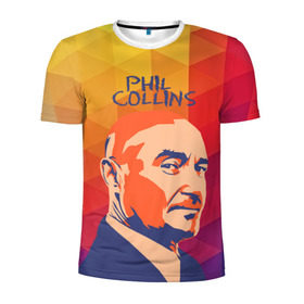 Мужская футболка 3D спортивная с принтом Phil Collins в Екатеринбурге, 100% полиэстер с улучшенными характеристиками | приталенный силуэт, круглая горловина, широкие плечи, сужается к линии бедра | phil collins | актер | альтернатива | британский певец | музыкант | рок