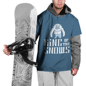 Накидка на куртку 3D с принтом Король снегов в Екатеринбурге, 100% полиэстер |  | king of the snow | snowboard | король снегов | снежный человек | сноуборд