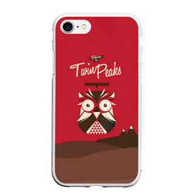 Чехол для iPhone 7/8 матовый с принтом Добро пожаловать в Twin Peaks в Екатеринбурге, Силикон | Область печати: задняя сторона чехла, без боковых панелей | дьявол | крафт | плакат | ретро | сова | твин пикс