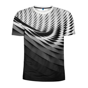 Мужская футболка 3D спортивная с принтом Абстрактная архитектура в Екатеринбурге, 100% полиэстер с улучшенными характеристиками | приталенный силуэт, круглая горловина, широкие плечи, сужается к линии бедра | абстракция | архитектура | свет | текстура