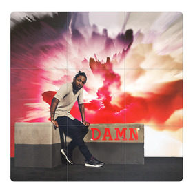 Магнитный плакат 3Х3 с принтом DAMN. в Екатеринбурге, Полимерный материал с магнитным слоем | 9 деталей размером 9*9 см | Тематика изображения на принте: kendrick lamar | кендрик ламар | рэп. | хип хоп