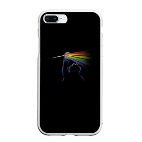 Чехол для iPhone 7Plus/8 Plus матовый с принтом Pink Floyd Cookie Monster в Екатеринбурге, Силикон | Область печати: задняя сторона чехла, без боковых панелей | монстр | печеньки | улица сезам
