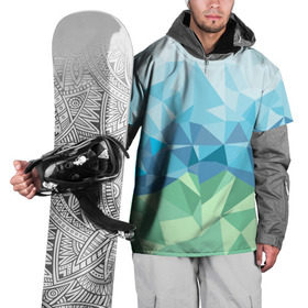 Накидка на куртку 3D с принтом URAL polygonal в Екатеринбурге, 100% полиэстер |  | polygonal | yaaydesign | екатеринбург | поли | полигональный | россия | урал