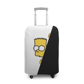 Чехол для чемодана 3D с принтом Барт в Екатеринбурге, 86% полиэфир, 14% спандекс | двустороннее нанесение принта, прорези для ручек и колес | барт | гомер | симпсоны