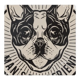 Магнитный плакат 3Х3 с принтом Лучший друг человека в Екатеринбурге, Полимерный материал с магнитным слоем | 9 деталей размером 9*9 см | Тематика изображения на принте: dog | friend | друг | пёс | питомец | семья | собака | человек