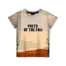 Детская футболка 3D с принтом poets of the fall в Екатеринбурге, 100% гипоаллергенный полиэфир | прямой крой, круглый вырез горловины, длина до линии бедер, чуть спущенное плечо, ткань немного тянется | Тематика изображения на принте: poets of the fall | rock | альтернатива | музыка | поэты | рок | фины