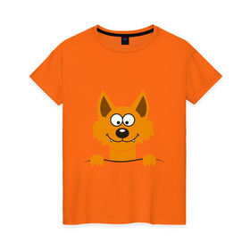 Женская футболка хлопок с принтом Хитрый лис в Екатеринбурге, 100% хлопок | прямой крой, круглый вырез горловины, длина до линии бедер, слегка спущенное плечо | animals | fox | животные | карман | лес | лис | лиса | милый | охота | охотник | хитрый