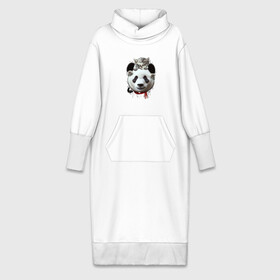 Платье удлиненное хлопок с принтом Панда и котенок в Екатеринбурге,  |  | cat | panda | добро | друг | животные | кот | котенок | кошка | лучший | медведь | милый | мишка | нежный | панда