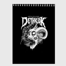 Скетчбук с принтом Metalocalypse (Dethklok) 1 в Екатеринбурге, 100% бумага
 | 48 листов, плотность листов — 100 г/м2, плотность картонной обложки — 250 г/м2. Листы скреплены сверху удобной пружинной спиралью | Тематика изображения на принте: dethklok | metalocalypse