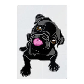 Магнитный плакат 2Х3 с принтом Забавный мопсик в Екатеринбурге, Полимерный материал с магнитным слоем | 6 деталей размером 9*9 см | Тематика изображения на принте: animal | dog | pet | pug | puppy | арт | животные | милые | мопс | пес | собаки | французский бульдог