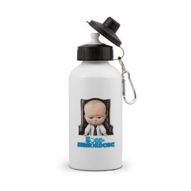 Бутылка спортивная с принтом Boss Baby в Екатеринбурге, металл | емкость — 500 мл, в комплекте две пластиковые крышки и карабин для крепления | boss baby | босс | мультфильмы