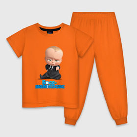 Детская пижама хлопок с принтом Boss Baby в Екатеринбурге, 100% хлопок |  брюки и футболка прямого кроя, без карманов, на брюках мягкая резинка на поясе и по низу штанин
 | Тематика изображения на принте: boss baby | босс | мультфильмы