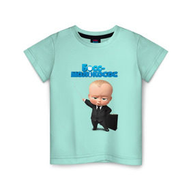 Детская футболка хлопок с принтом Boss Baby в Екатеринбурге, 100% хлопок | круглый вырез горловины, полуприлегающий силуэт, длина до линии бедер | Тематика изображения на принте: boss baby | босс | мультфильмы