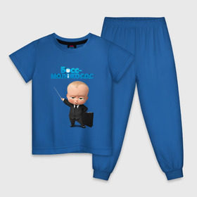 Детская пижама хлопок с принтом Boss Baby в Екатеринбурге, 100% хлопок |  брюки и футболка прямого кроя, без карманов, на брюках мягкая резинка на поясе и по низу штанин
 | Тематика изображения на принте: boss baby | босс | мультфильмы