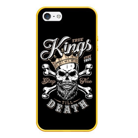 Чехол для iPhone 5/5S матовый с принтом Kings death в Екатеринбурге, Силикон | Область печати: задняя сторона чехла, без боковых панелей | Тематика изображения на принте: beard | bones | crown | death | halloween | hell | king | kings death | mustache | skull | ад | борода | король | корона | кости | ужас | усы | хэллоуин | череп | эмблема