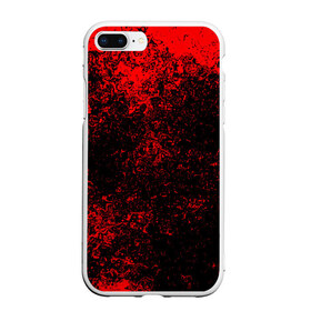 Чехол для iPhone 7Plus/8 Plus матовый с принтом Брызги красок(red style) в Екатеринбурге, Силикон | Область печати: задняя сторона чехла, без боковых панелей | abstraction | color | paint | spray | tie dye | абстракция | брызги красок | всплеск красок | капли красок | текстуры
