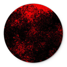 Коврик круглый с принтом Брызги красок(red style) в Екатеринбурге, резина и полиэстер | круглая форма, изображение наносится на всю лицевую часть | abstraction | color | paint | spray | tie dye | абстракция | брызги красок | всплеск красок | капли красок | текстуры