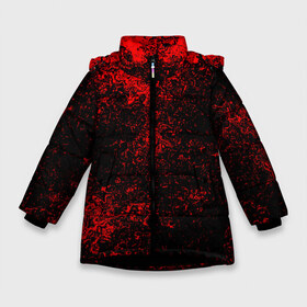 Зимняя куртка для девочек 3D с принтом Брызги красок(red style) в Екатеринбурге, ткань верха — 100% полиэстер; подклад — 100% полиэстер, утеплитель — 100% полиэстер. | длина ниже бедра, удлиненная спинка, воротник стойка и отстегивающийся капюшон. Есть боковые карманы с листочкой на кнопках, утяжки по низу изделия и внутренний карман на молнии. 

Предусмотрены светоотражающий принт на спинке, радужный светоотражающий элемент на пуллере молнии и на резинке для утяжки. | abstraction | color | paint | spray | tie dye | абстракция | брызги красок | всплеск красок | капли красок | текстуры