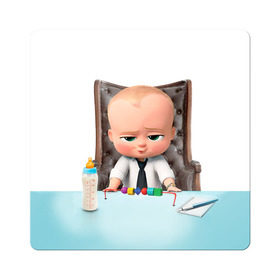 Магнит виниловый Квадрат с принтом Boss Baby в Екатеринбурге, полимерный материал с магнитным слоем | размер 9*9 см, закругленные углы | boss baby | босс | молокосос | мультфильмы