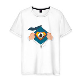 Мужская футболка хлопок с принтом Super oilman в Екатеринбурге, 100% хлопок | прямой крой, круглый вырез горловины, длина до линии бедер, слегка спущенное плечо. | газ | нефть
