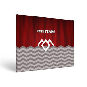 Холст прямоугольный с принтом Twin Peaks в Екатеринбурге, 100% ПВХ |  | twin peaks | арт | лого | полосы | сериал | твин пикс | текстура | фильмы