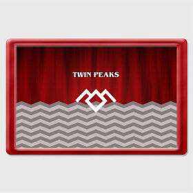 Магнит 45*70 с принтом Twin Peaks в Екатеринбурге, Пластик | Размер: 78*52 мм; Размер печати: 70*45 | twin peaks | арт | лого | полосы | сериал | твин пикс | текстура | фильмы